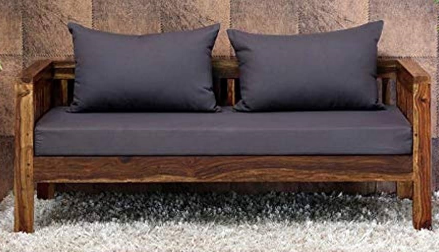 2-seater wooden sofa
